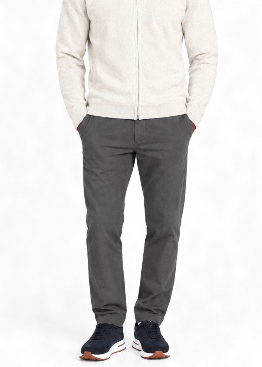 Tapered Slim Fit Suit Pants Grey
