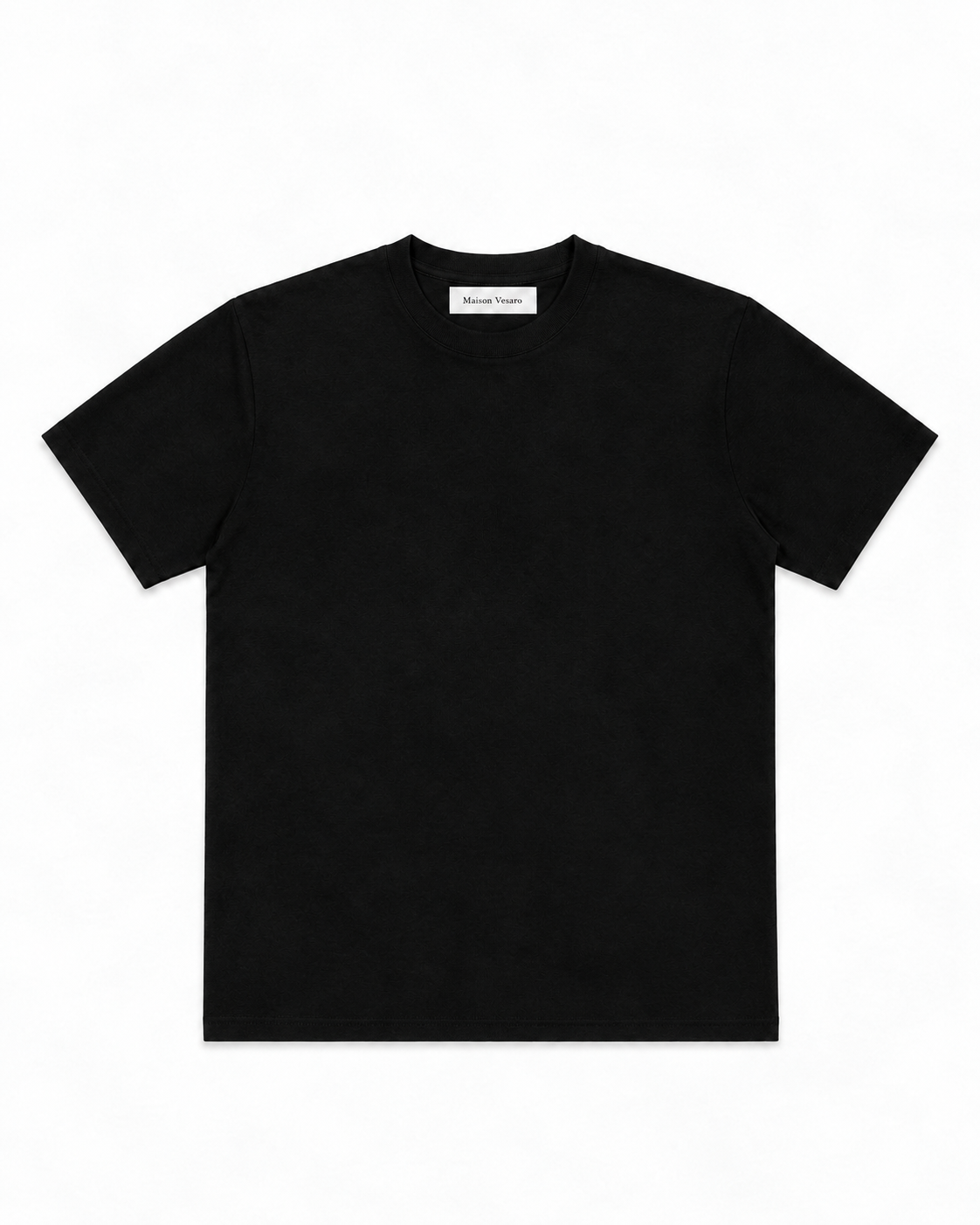 Mercerized Cotton T-Shirt Black