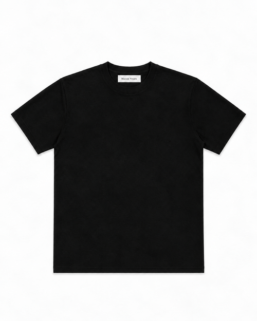 Mercerized Cotton T-Shirt Black