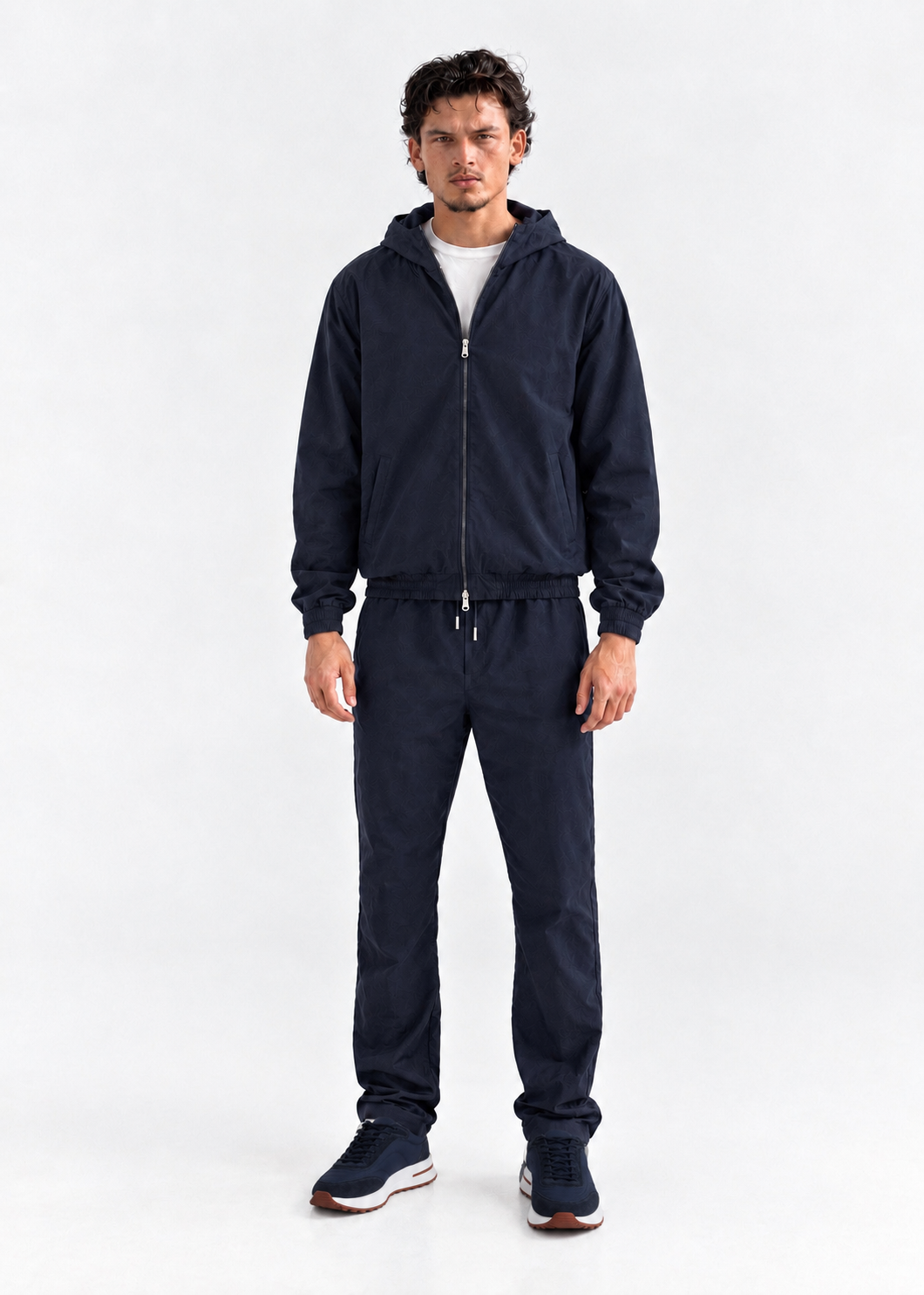 Hooded Tech Suit Navy Blue