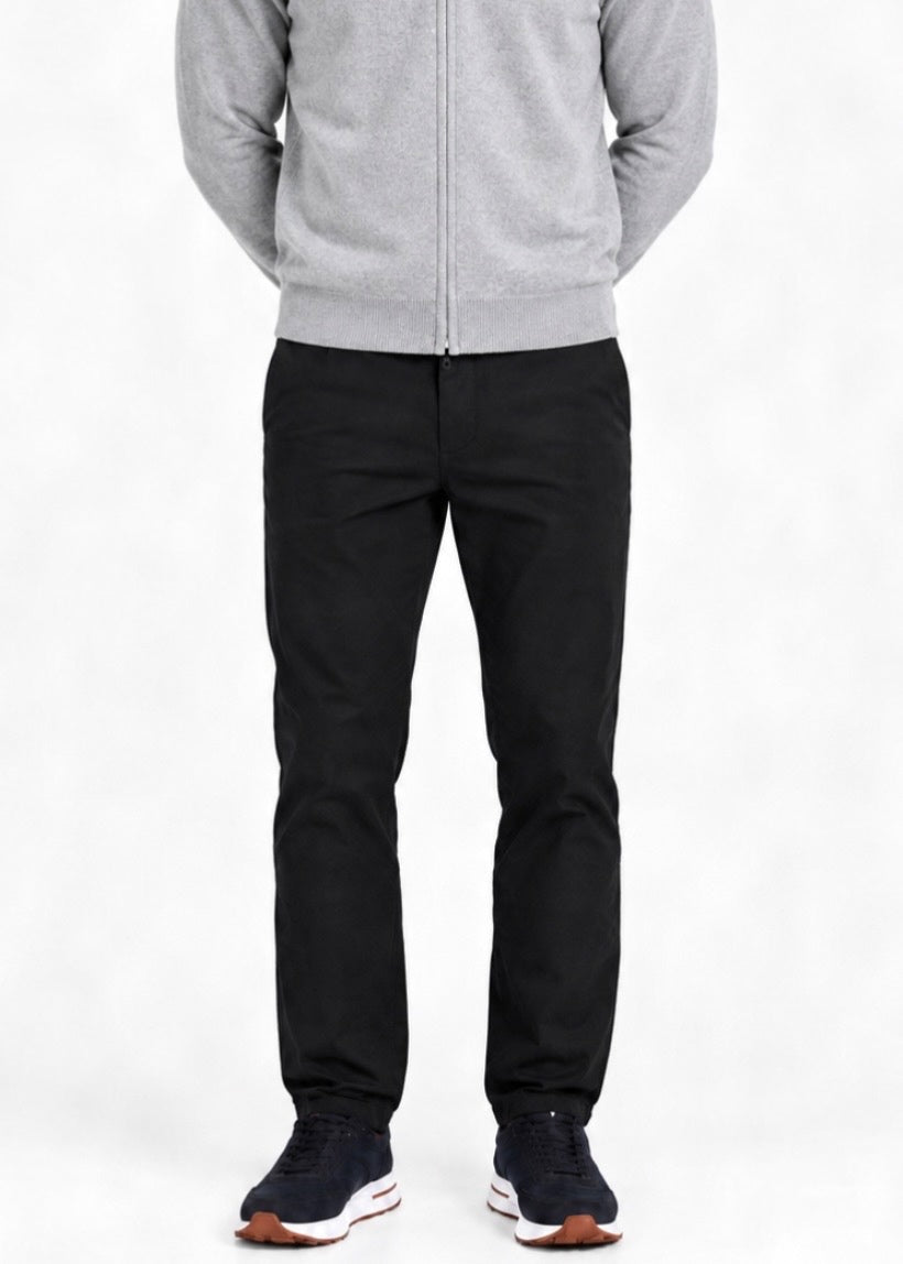 Tapered Slim Fit Suit Pants Black