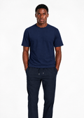 Mercerized Cotton T-Shirt Navy Blue