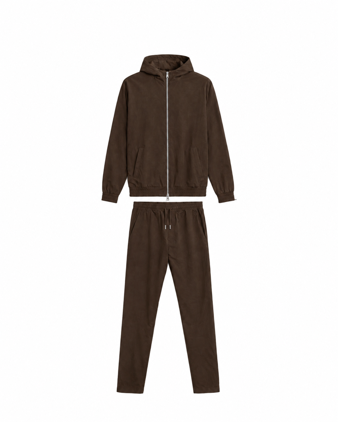 Hooded Tech Suit Espresso Brown