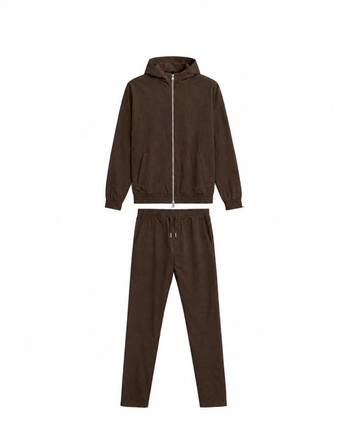Hooded Tech Suit Espresso Brown