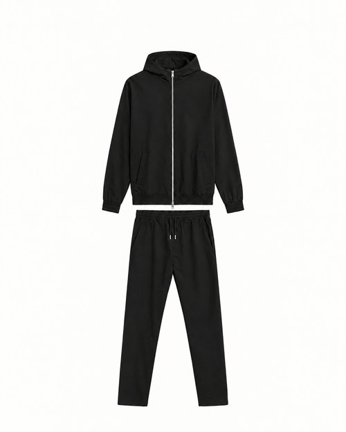 Hooded Tech Suit Black