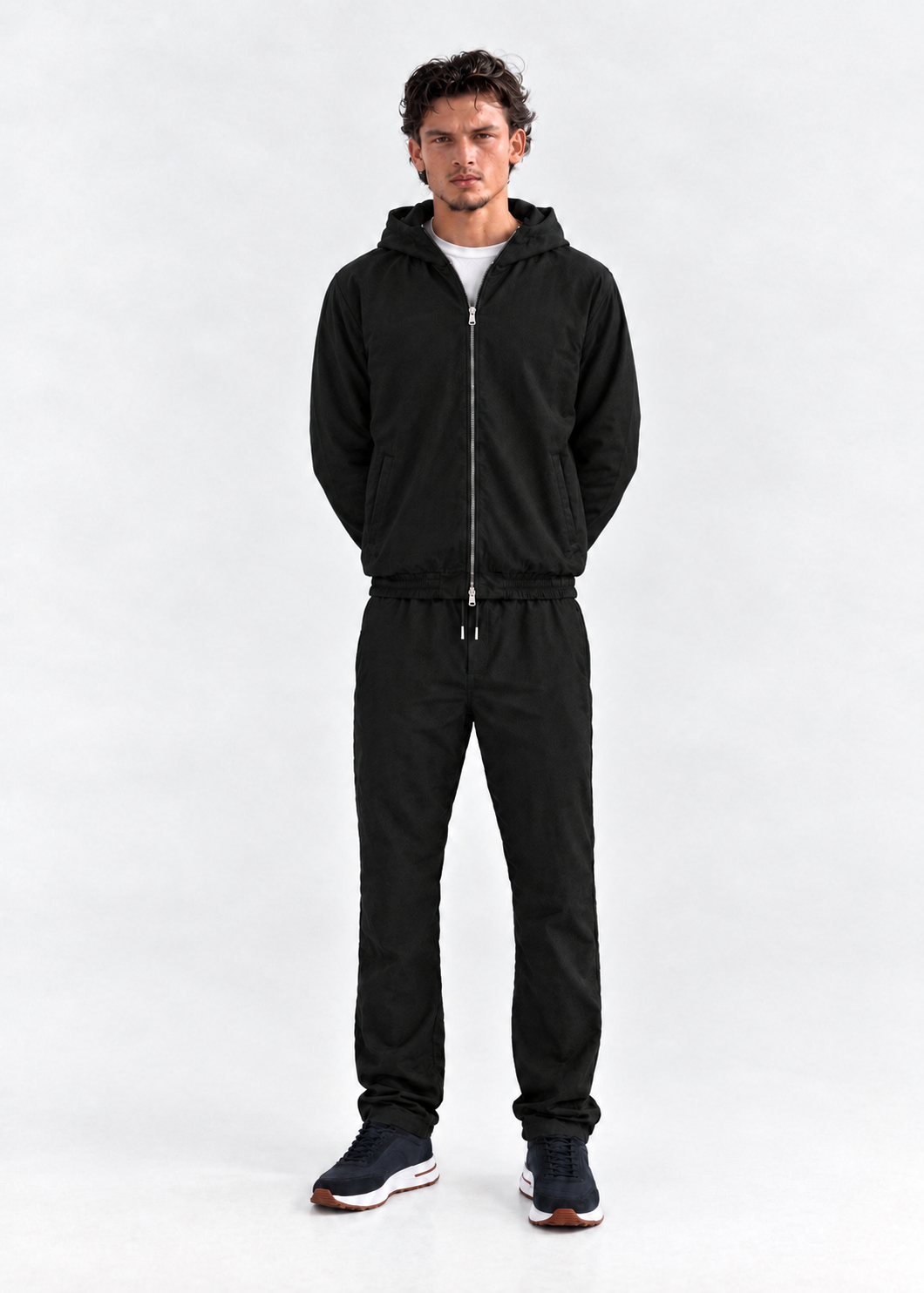 Hooded Tech Suit Black